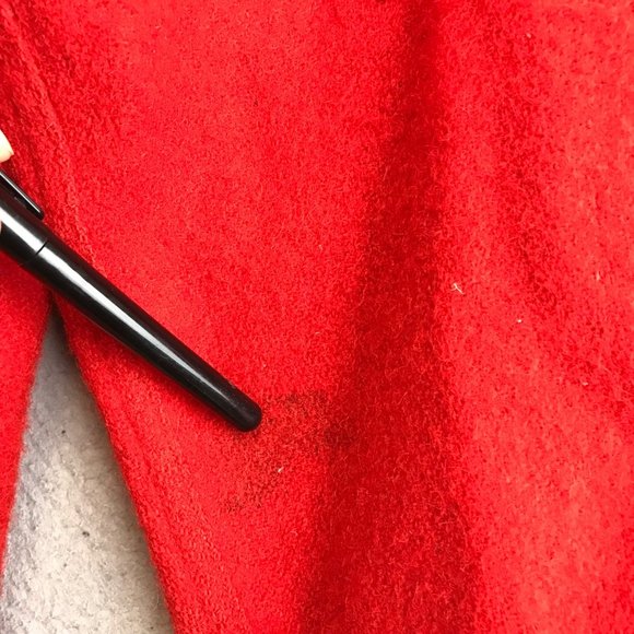 Vintage 40s Mens North Country Wool Double Pocket Button Shirt Jacket Red USA XL - Picture 7 of 9